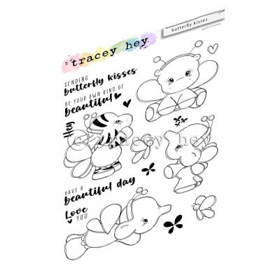 Tracey Hey Stempel - Butterfly Kisses